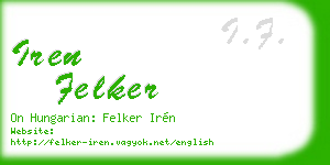 iren felker business card