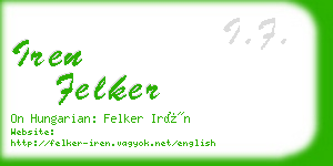 iren felker business card